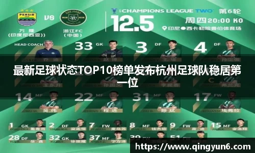 最新足球状态TOP10榜单发布杭州足球队稳居第一位